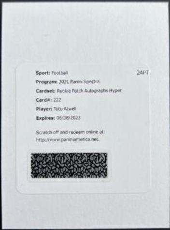 Tutu Atwell [Patch Autograph Hyper] #222