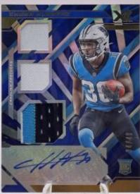Chuba Hubbard [Triple Swatch Autograph Blue] #234