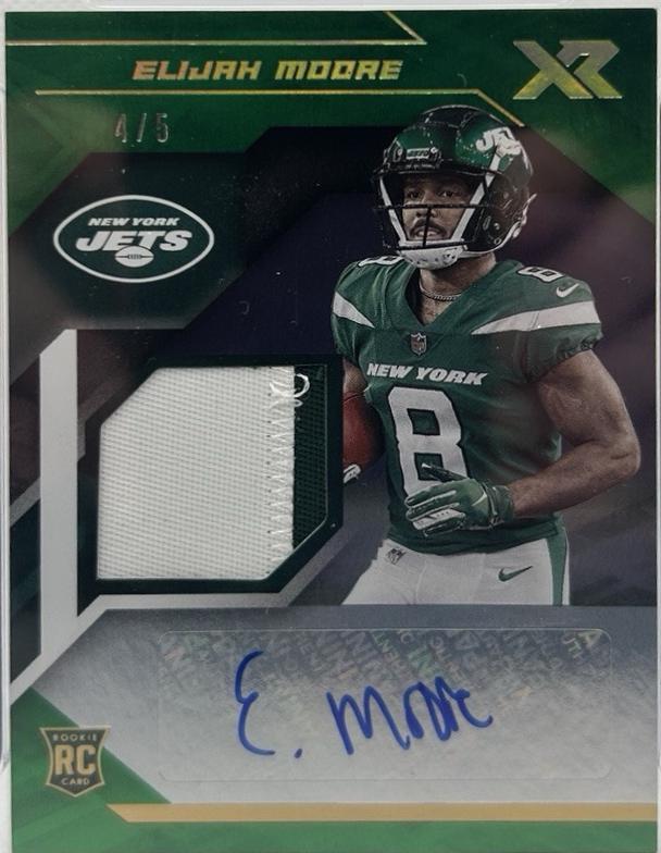 Elijah Moore [Triple Swatch Autograph Green] #214