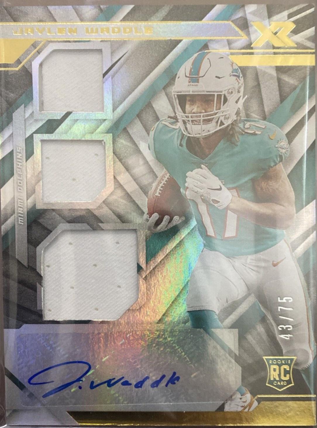 Jaylen Waddle [Triple Swatch Autograph] #206