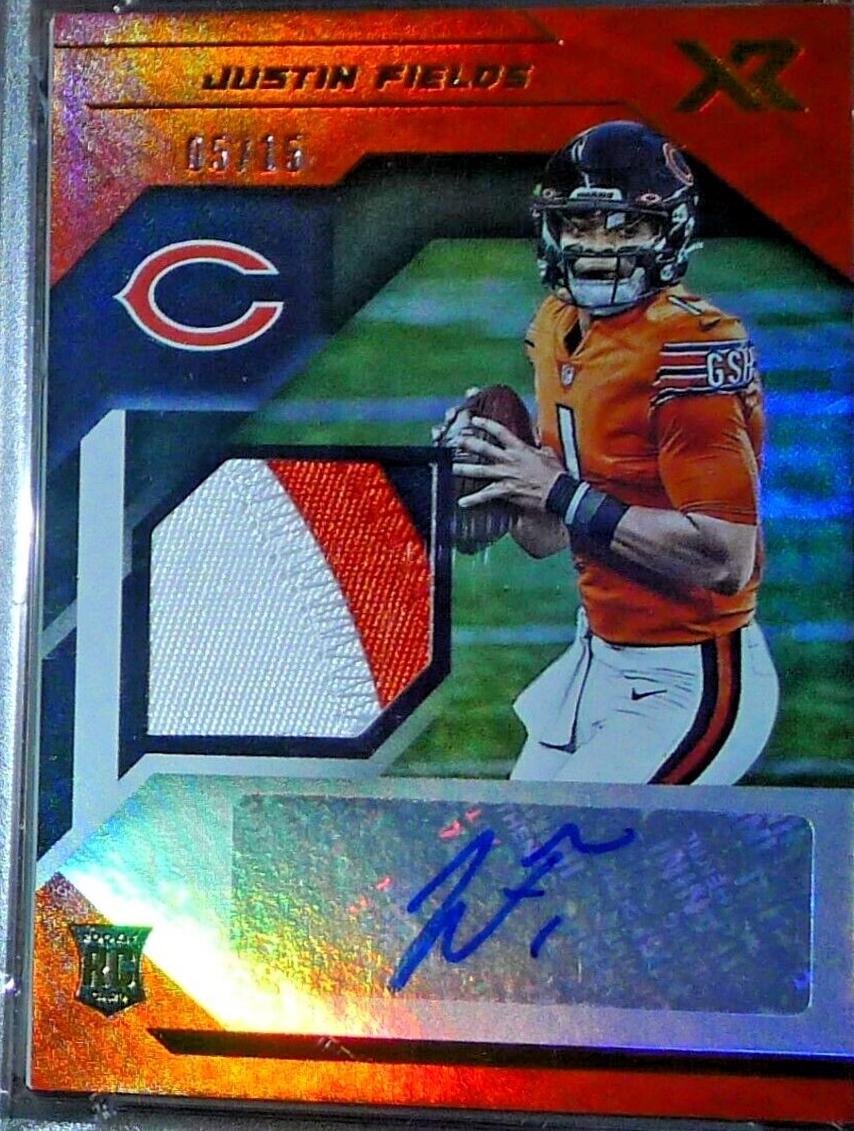 Justin Fields [Triple Swatch Autograph] #208
