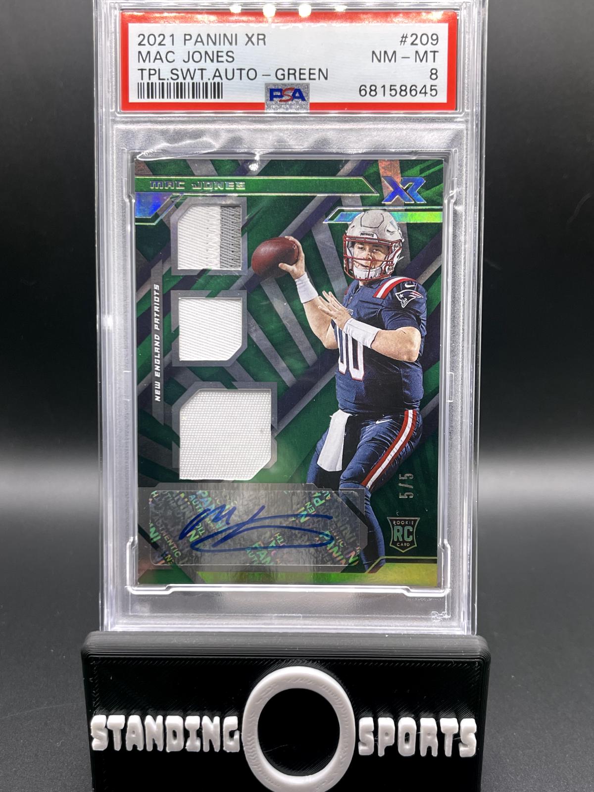 Mac Jones [Triple Swatch Autograph Green] #209