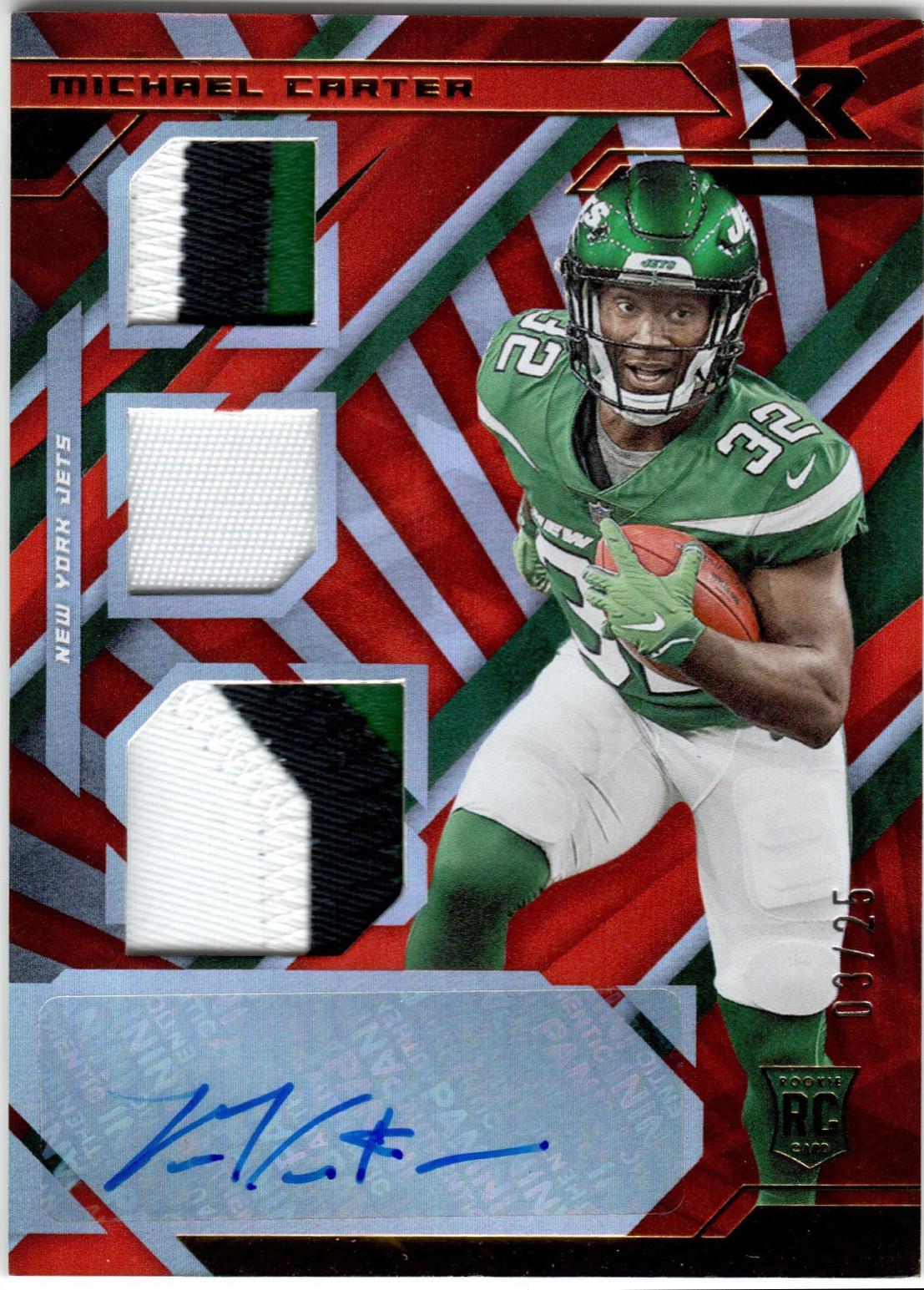 Michael Carter [Triple Swatch Autograph Orange] #229