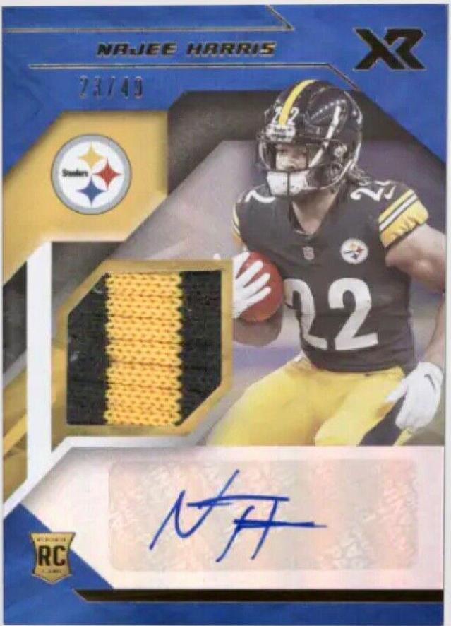 Najee Harris [Triple Swatch Autograph Blue] #211