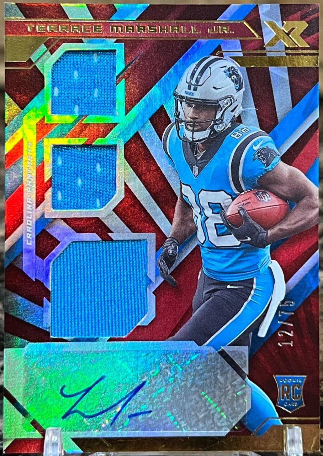 Terrace Marshall Jr. [Triple Swatch Autograph Red] #220
