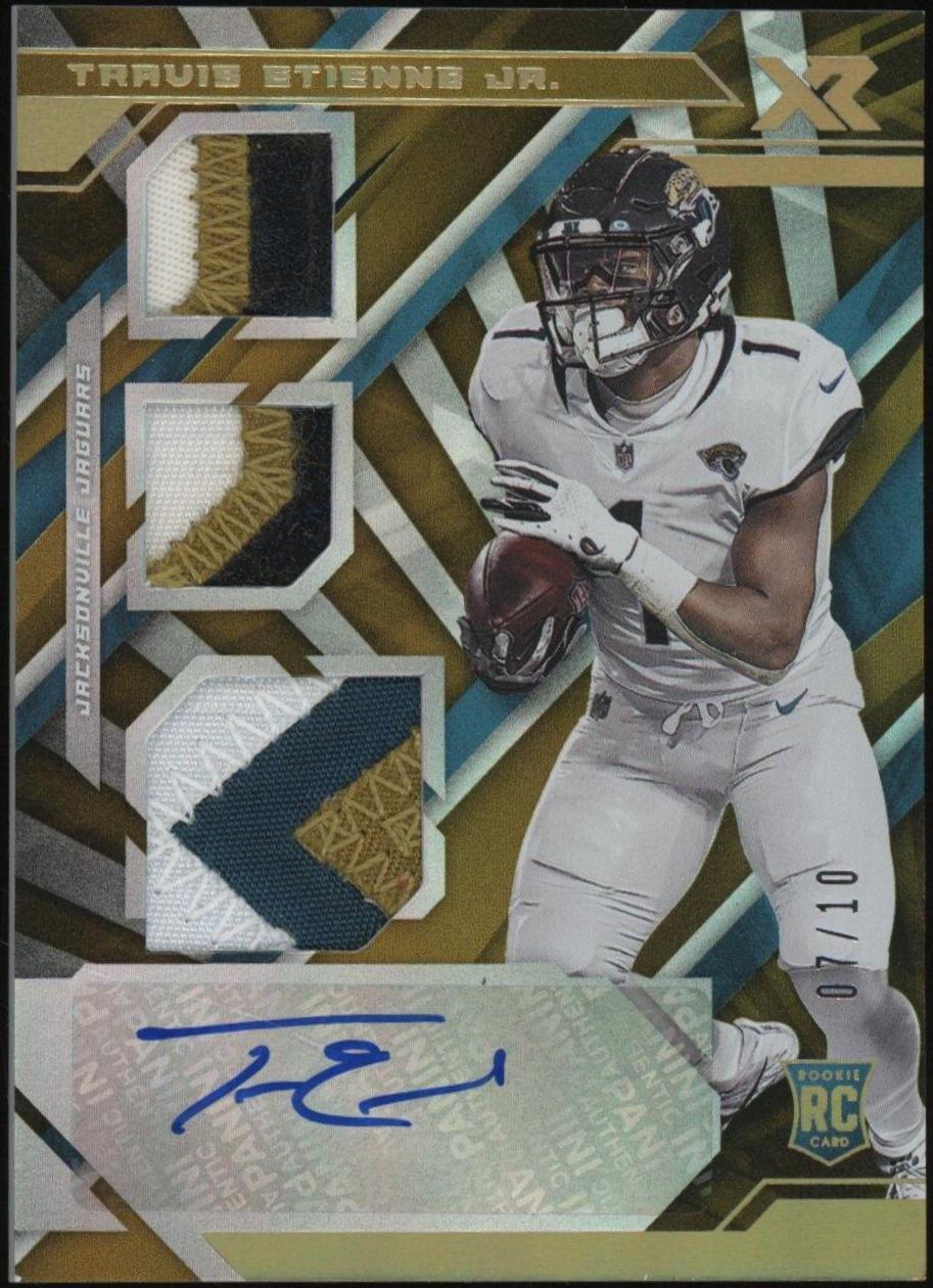 Travis Etienne Jr. [Triple Swatch Autograph Gold] #212