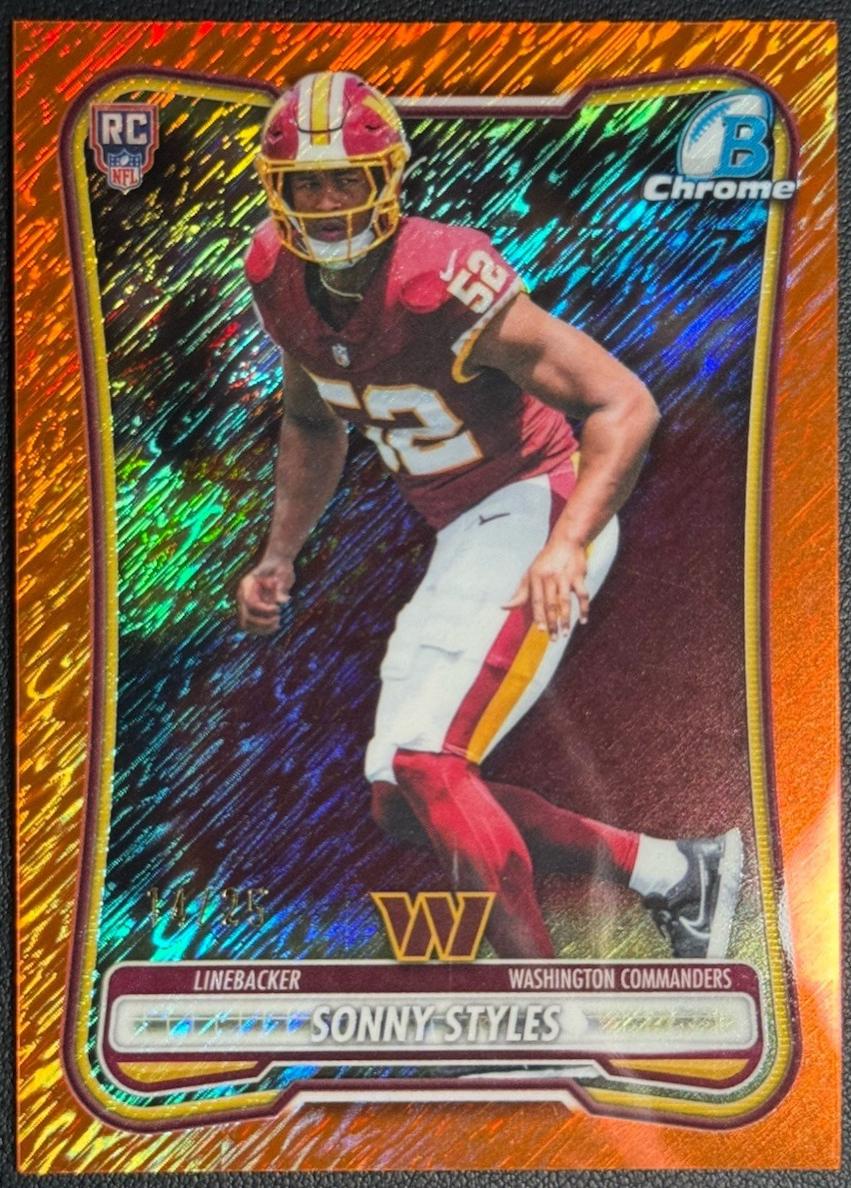 Sonny Styles [Orange Shimmer Refractor] #BCV-183