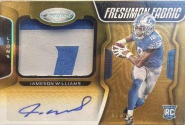 Jameson Williams [Freshman Fabric Signature Gold Etch] #216