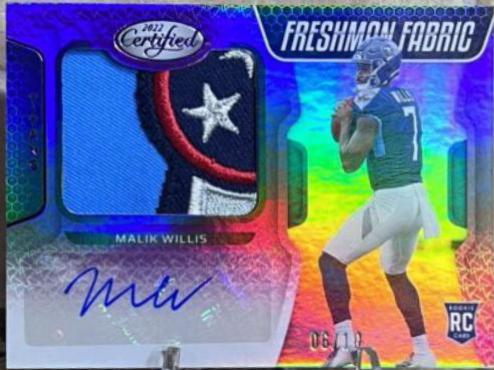 Malik Willis [Freshman Fabric Signature Purple] #203