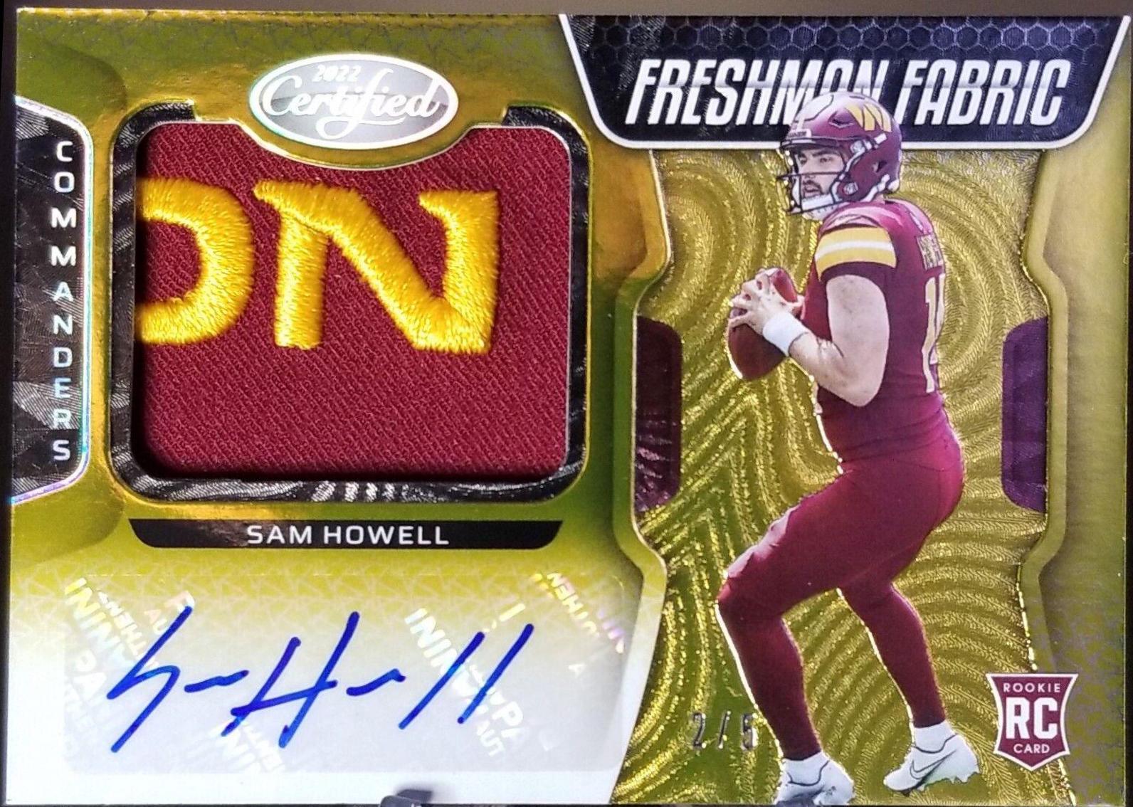 Sam Howell [Freshman Fabric Signature Gold Etch] #206