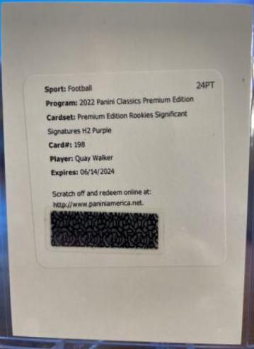 Quay Walker [Premium Significant Signature H2 Purple] #198