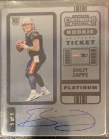 Bailey Zappe [Autograph Stub Ticket] #104