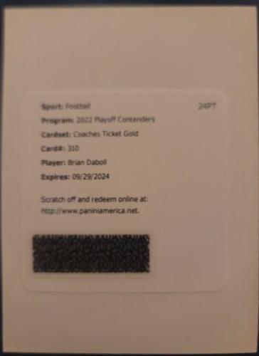 Brian Daboll [Coaches Autograph Gold Ticket] #310