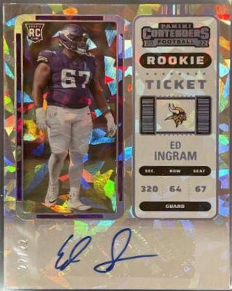 Ed Ingram [Autograph Cracked Ice Ticket] #299