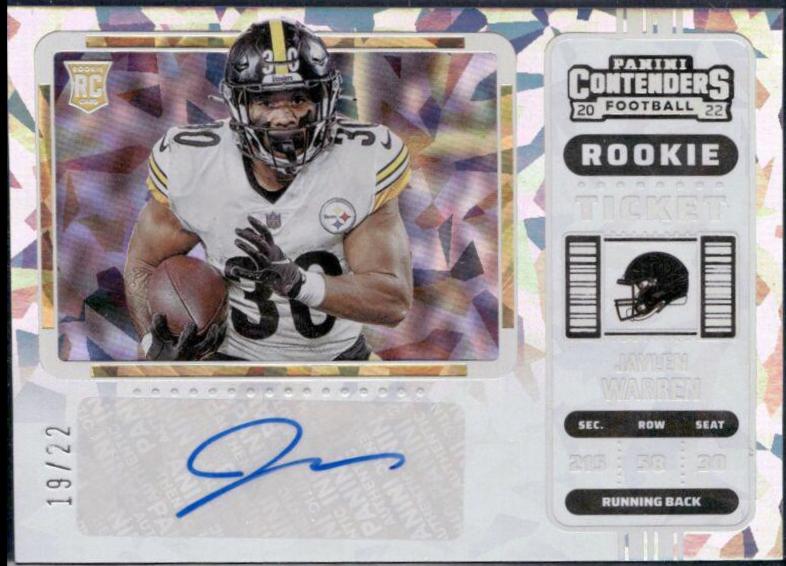 Jaylen Warren [Autograph Cracked Ice Ticket] #286