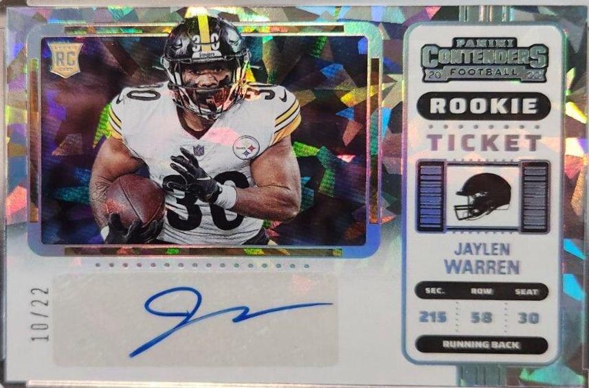Jaylen Warren [SP Variation Autograph Cracked Ice Ticket] #286V