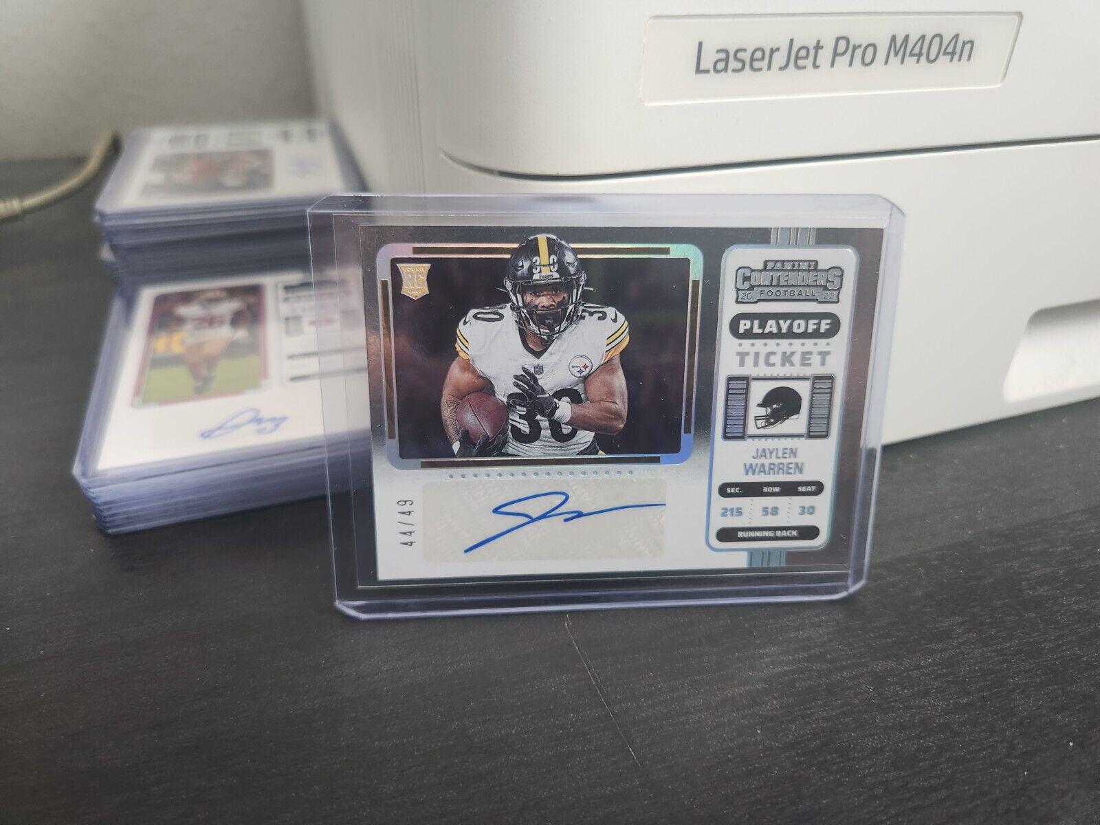 Jaylen Warren [SP Variation Autograph Playoff Ticket] #286V