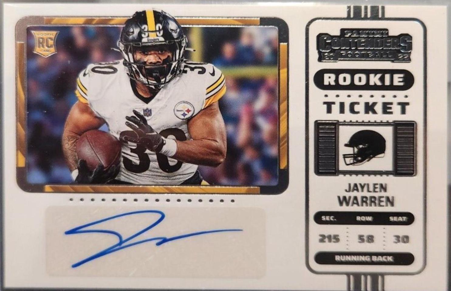 Jaylen Warren [SP Variation Autograph Ticket] #286V