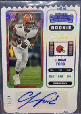 Jerome Ford [Autograph Stub Ticket] #225