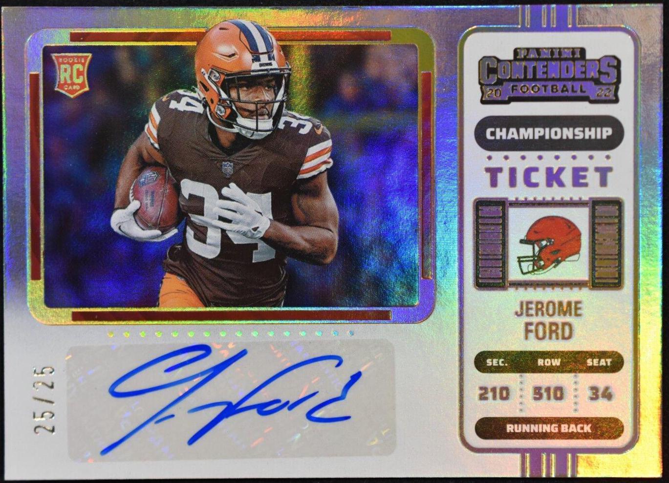 Jerome Ford [SP Variation Autograph Championship Ticket] #225V