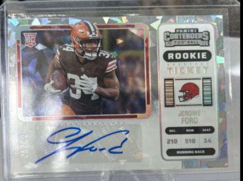 Jerome Ford [SP Variation Autograph Cracked Ice Ticket] #225V