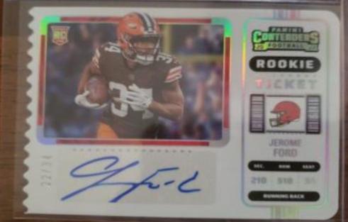 Jerome Ford [SP Variation Autograph Stub Ticket] #225V
