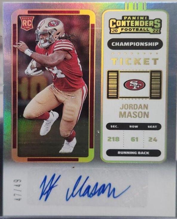 Jordan Mason [Autograph Championship Ticket] #204