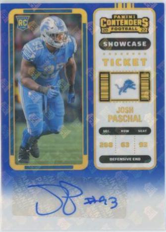 Josh Paschal [Autograph Showcase Ticket] #169