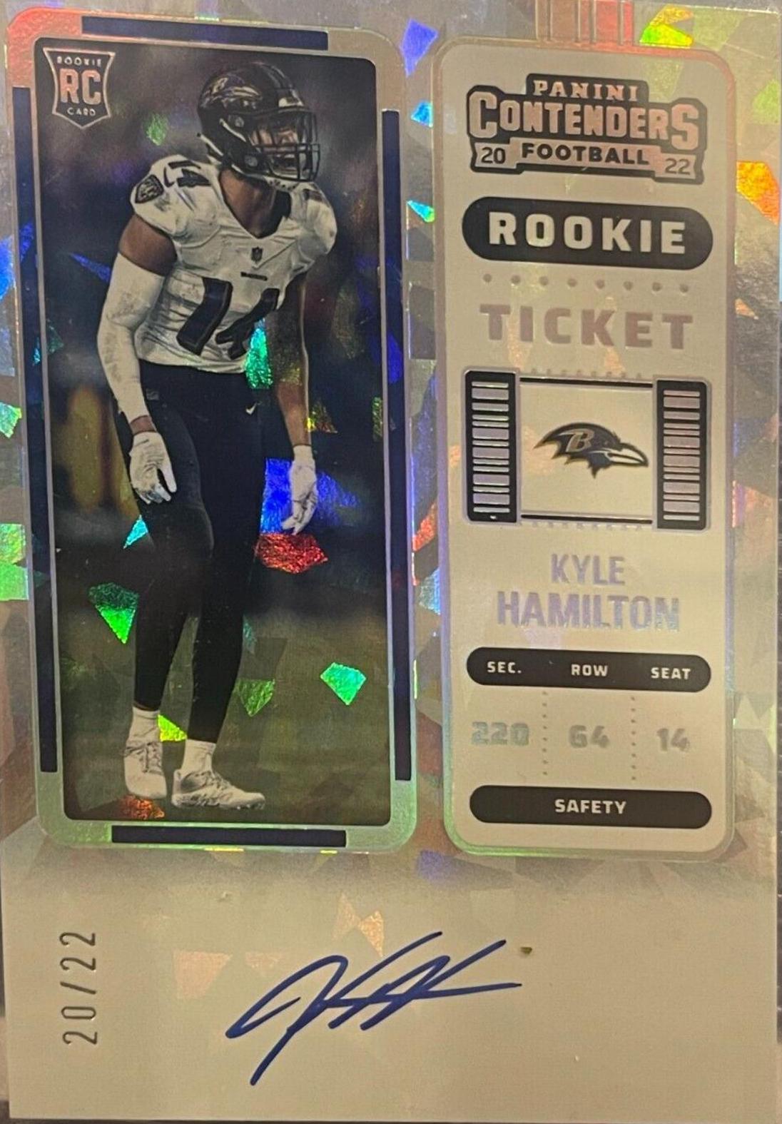 Kyle Hamilton [Autograph Cracked Ice Ticket] #128