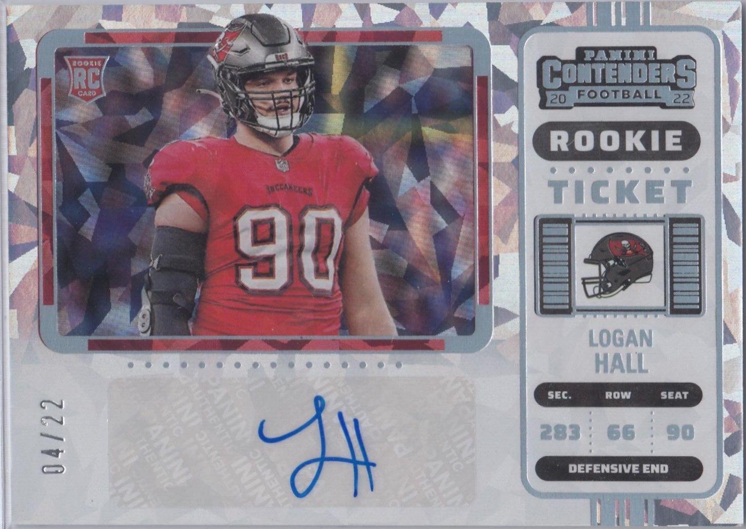 Logan Hall [Autograph Cracked Ice Ticket] #162