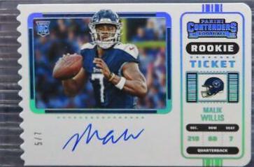 Malik Willis [SP Variation Autograph Stub Ticket] #129V