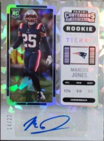 Marcus Jones [Autograph Cracked Ice Ticket] #190