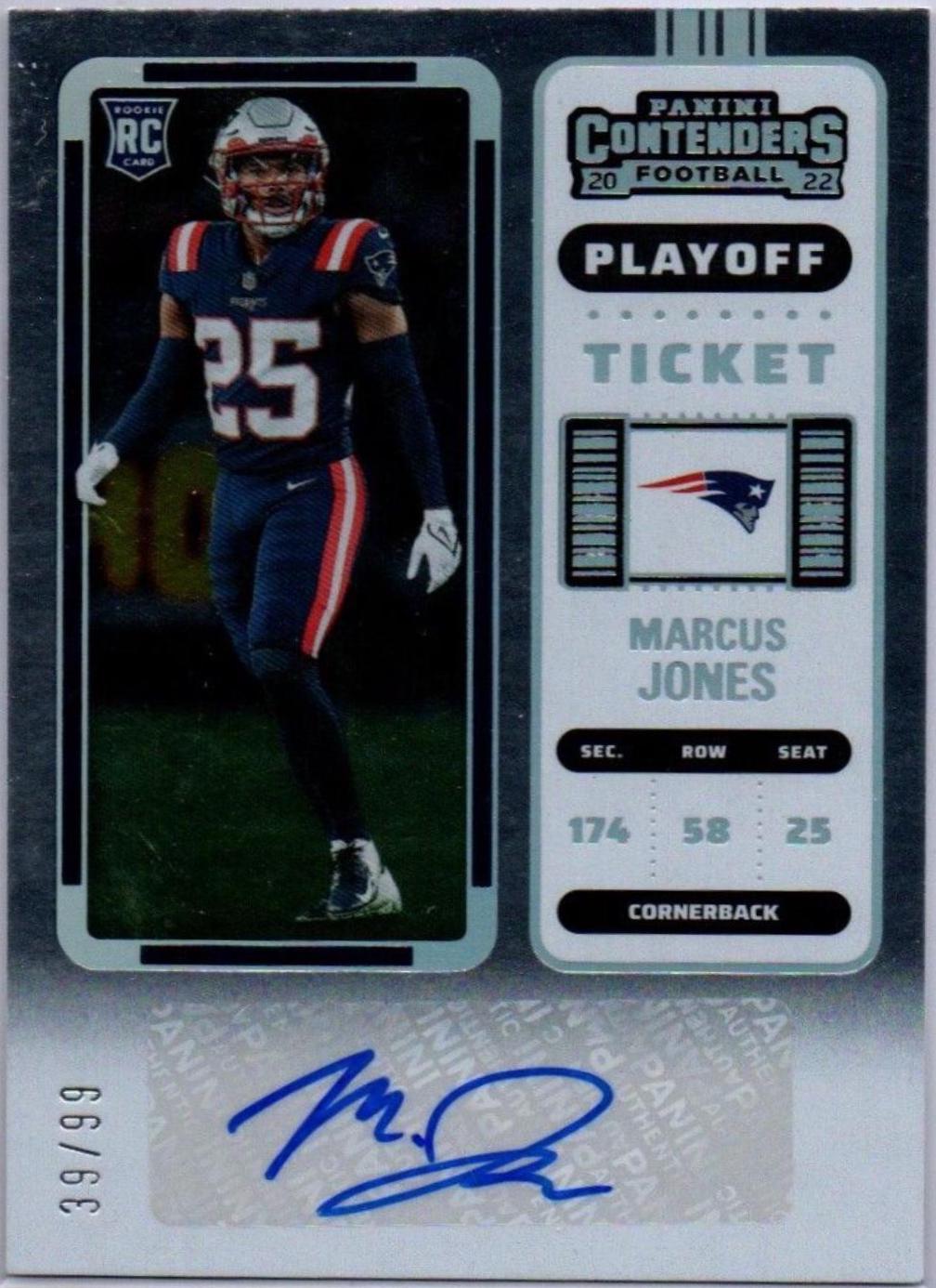 Marcus Jones [Autograph Playoff Ticket] #190