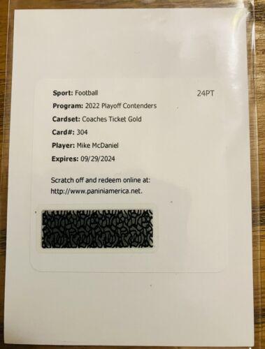 Mike McDaniel [Coaches Autograph Gold Ticket] #304