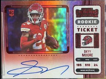 Skyy Moore [SP Variation Autograph Red Zone Ticket] #134V