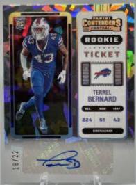 Terrel Bernard [Autograph Cracked Ice Ticket] #192