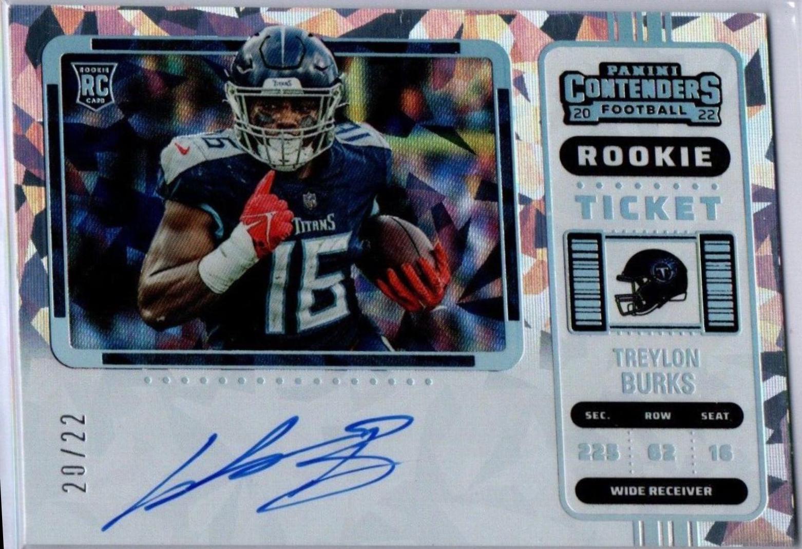 Treylon Burks [Autograph Cracked Ice Ticket] #137