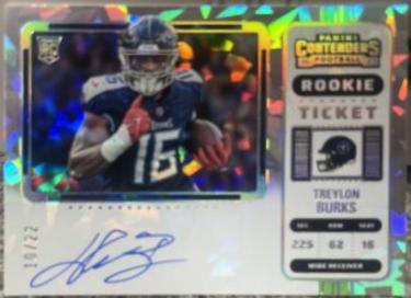 Treylon Burks [SP Variation Autograph Cracked Ice Ticket] #137V