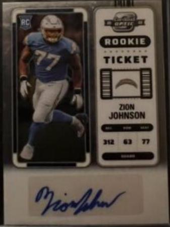 Zion Johnson [Autograph Playoff Ticket] #150