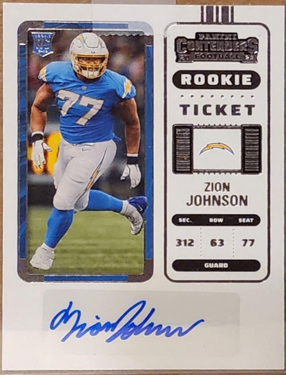 Zion Johnson [Autograph Wild Card Ticket] #150
