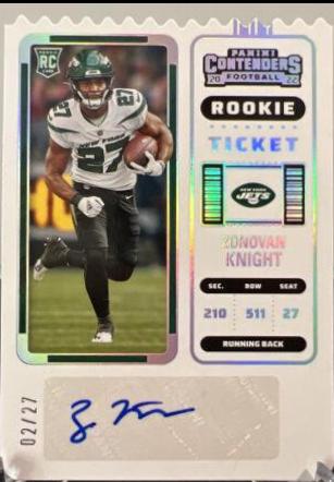 Zonovan Knight [Autograph Stub Ticket] #179