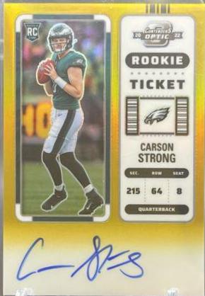 Carson Strong [Rookie Ticket Autograph Gold] #108