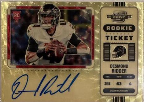 Desmond Ridder [SP Variation Rookie Ticket Autograph Gold] #114