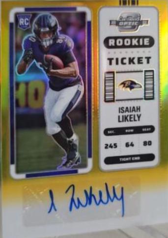 Isaiah Likely [Rookie Ticket Autograph Gold] #168