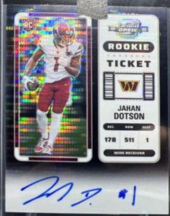 Jahan Dotson [Rookie Ticket Autograph Black Pulsar] #121