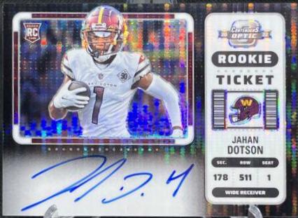 Jahan Dotson [SP Variation Rookie Ticket Autograph Black Pulsar] #121