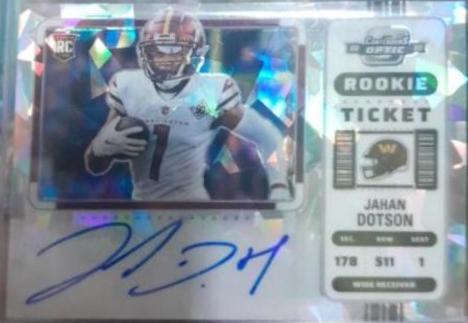 Jahan Dotson [SP Variation Rookie Ticket Autograph Cracked Ice] #121