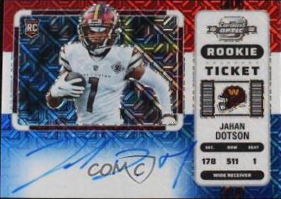 Jahan Dotson [SP Variation Rookie Ticket Autograph RWB] #121