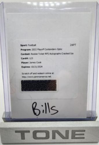 James Cook [Rookie Ticket Autograph Cracked Ice] #123