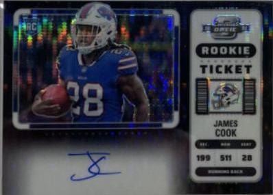 James Cook [SP Variation Rookie Ticket Autograph Black Pulsar] #123